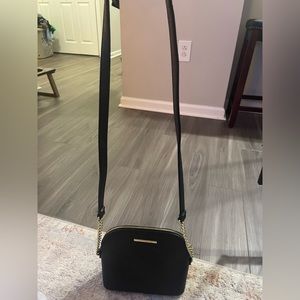 Black Steve Madden Crossbody Bag Gold Chain